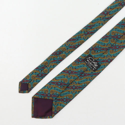 Michelsons Mens Multicoloured Paisley Polyester Pointed Tie One Size