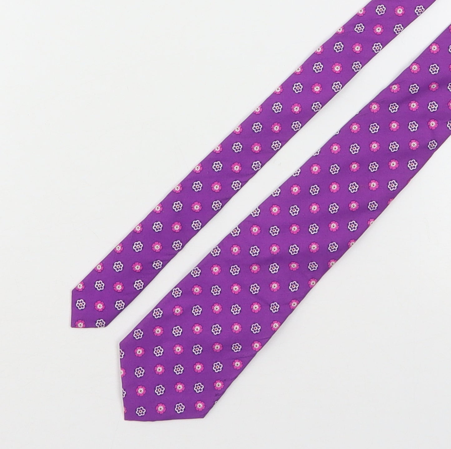 Tie Rack Mens Purple Floral Silk Pointed Tie One Size