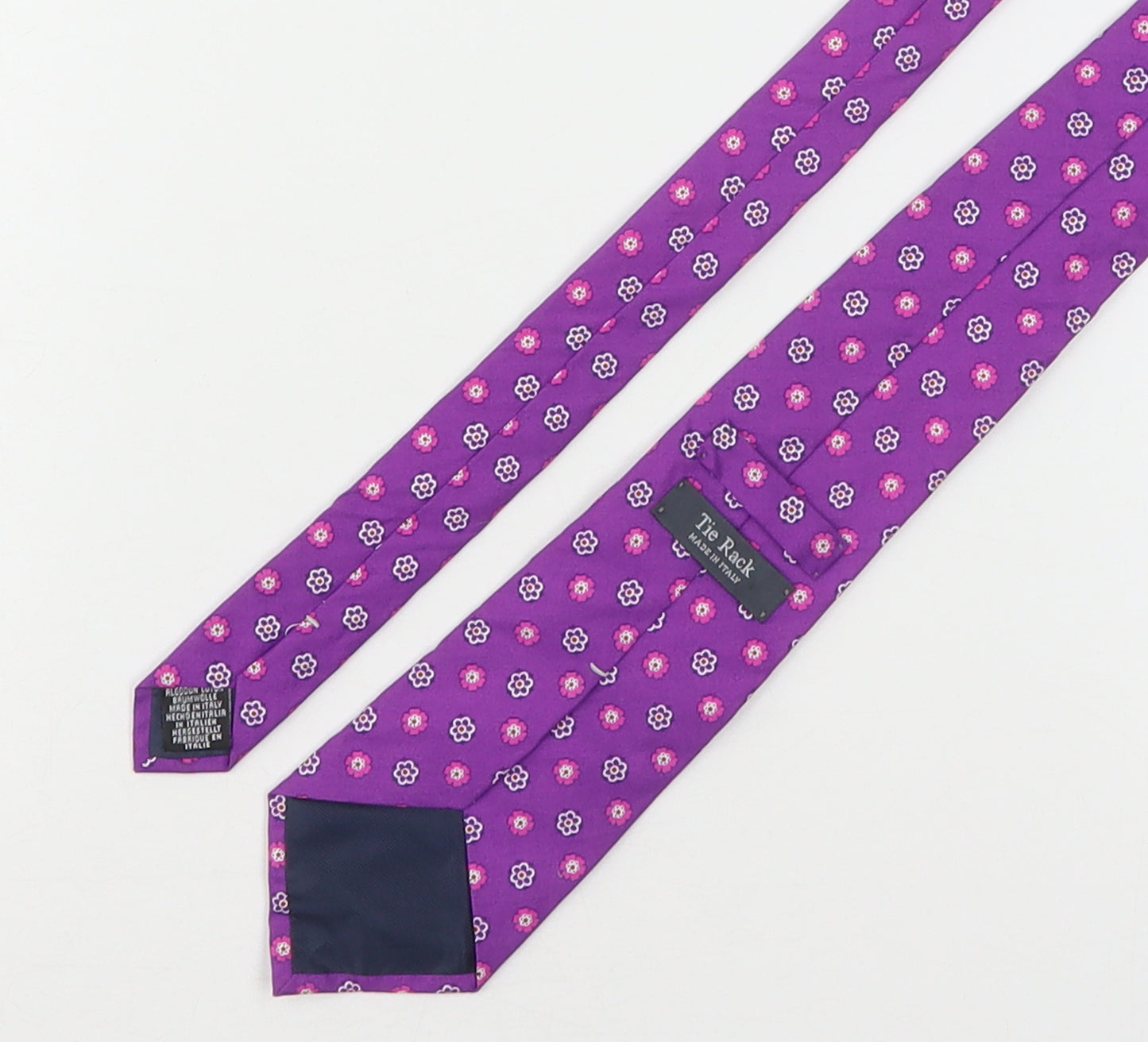 Tie Rack Mens Purple Floral Silk Pointed Tie One Size