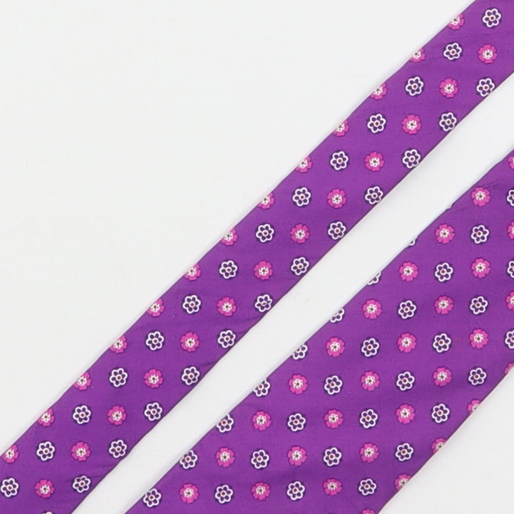 Tie Rack Mens Purple Floral Silk Pointed Tie One Size