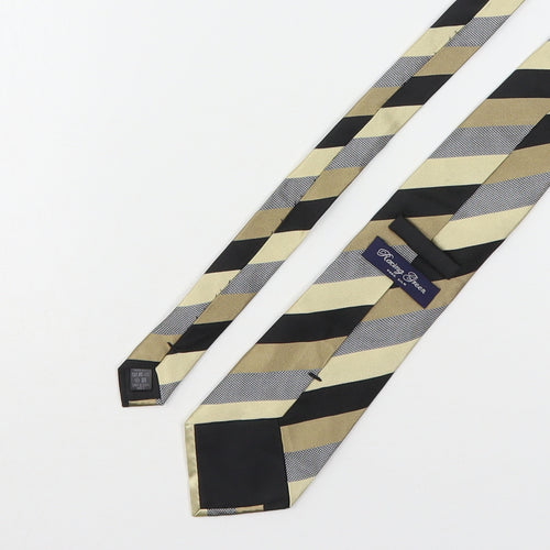 Racing Green  Mens Multicoloured Striped Silk Pointed Tie One Size