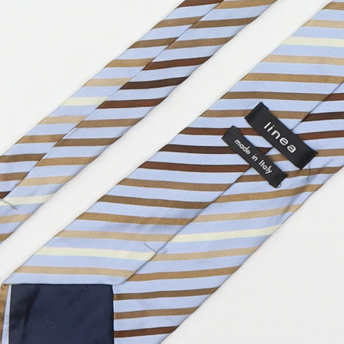 Linea Mens Multicoloured Striped Silk Pointed Tie One Size