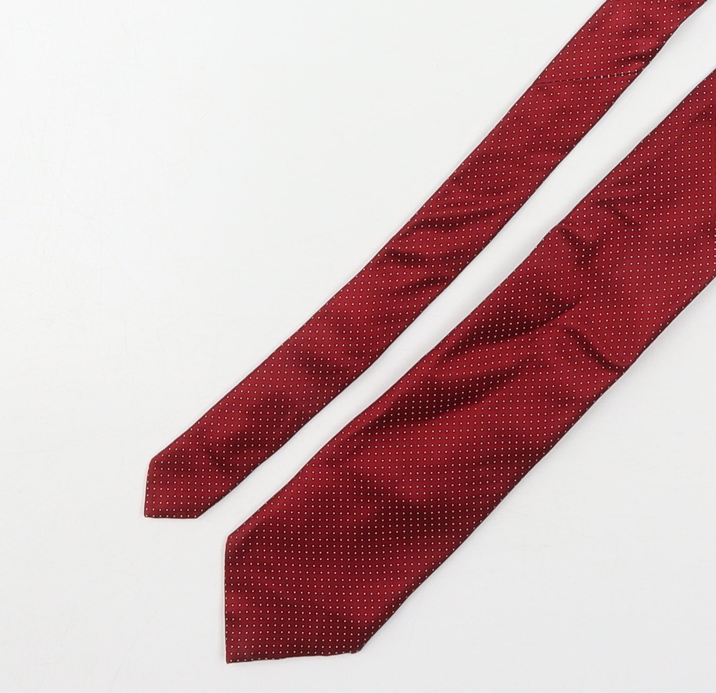 Marks and Spencer Mens Pink Polka Dot Silk Pointed Tie One Size