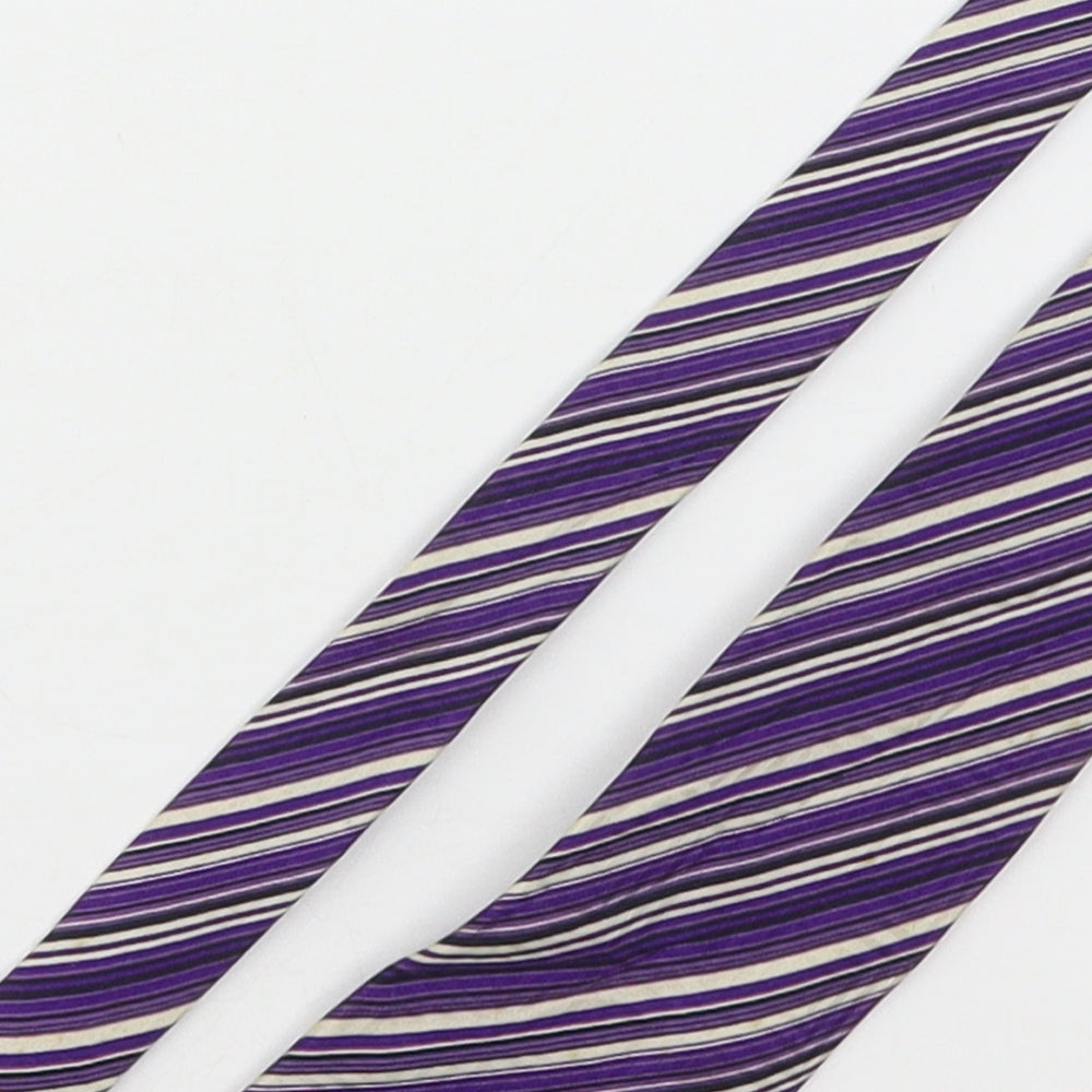 Dalemli Mens Multicoloured Striped Silk Pointed Tie One Size