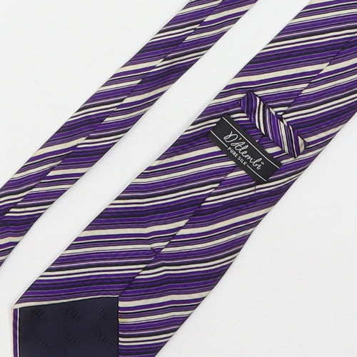 Dalemli Mens Multicoloured Striped Silk Pointed Tie One Size