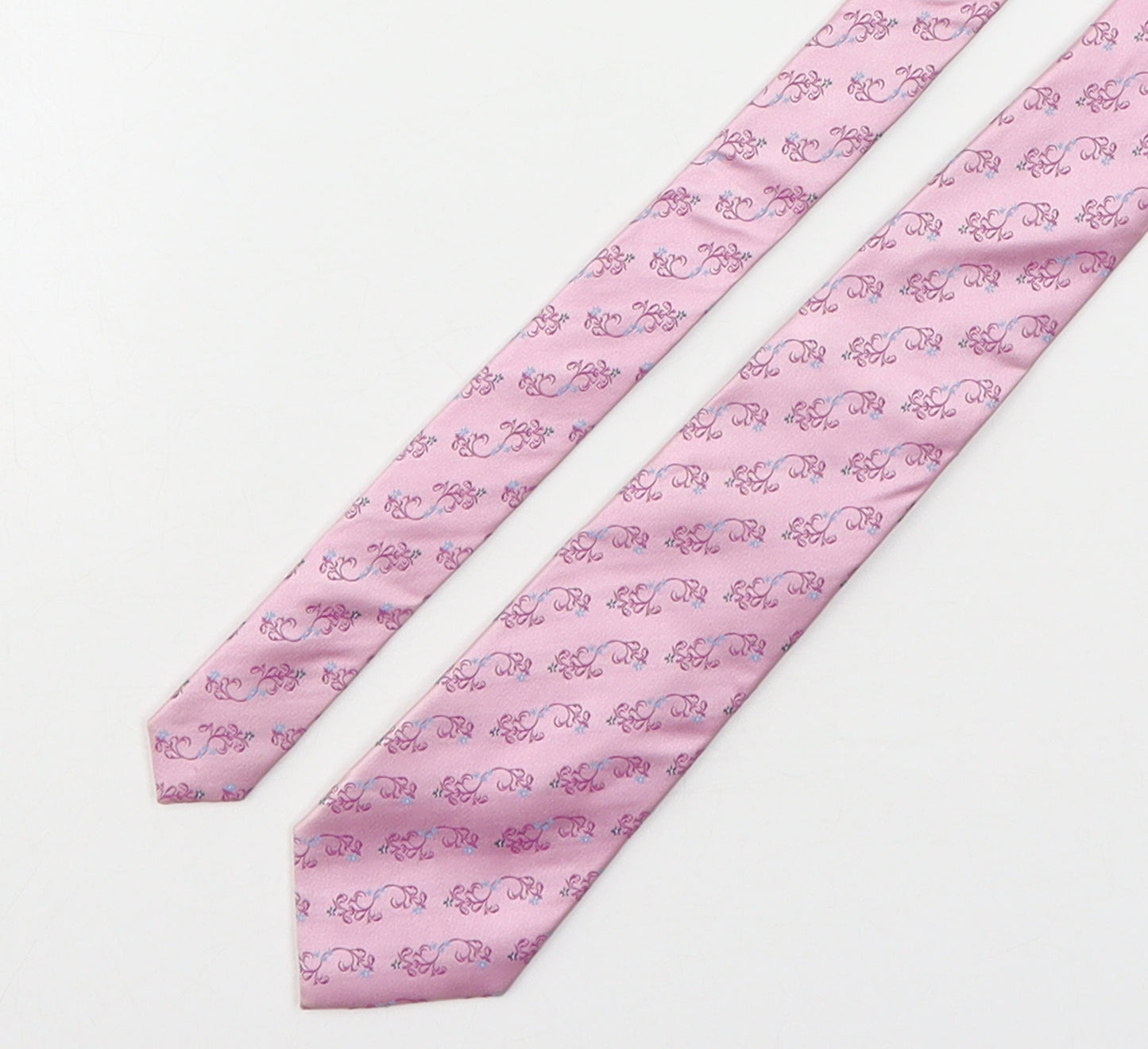 Rochas Mens Pink Paisley Silk Pointed Tie One Size