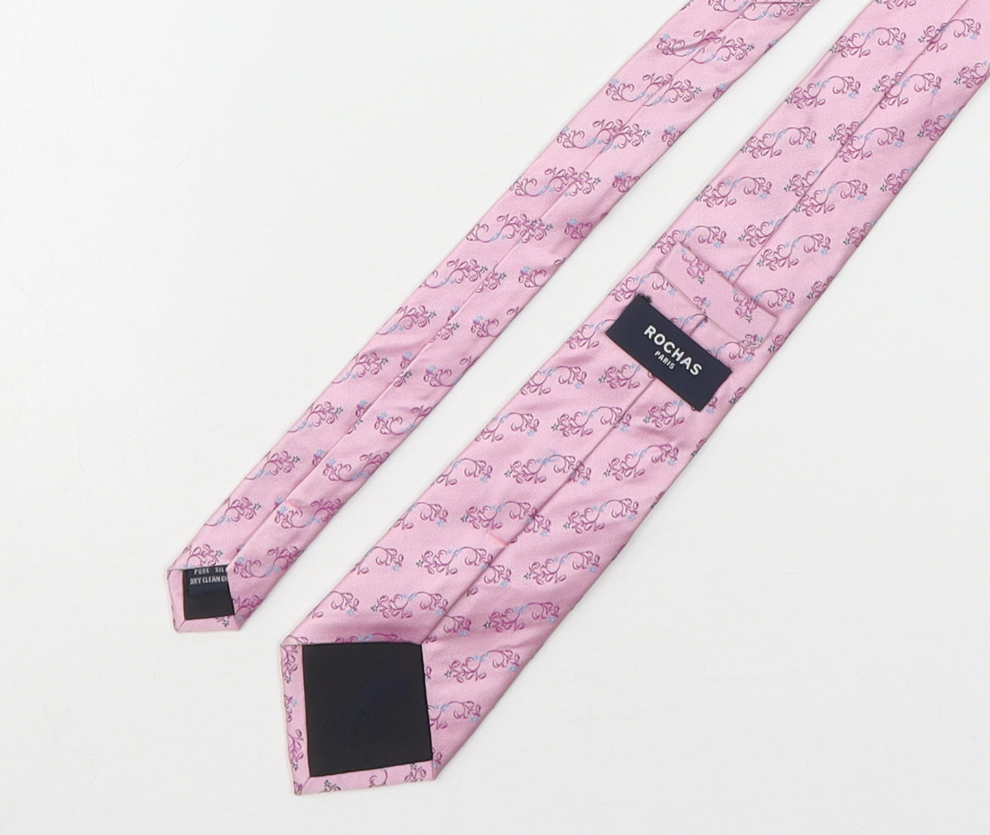 Rochas Mens Pink Paisley Silk Pointed Tie One Size
