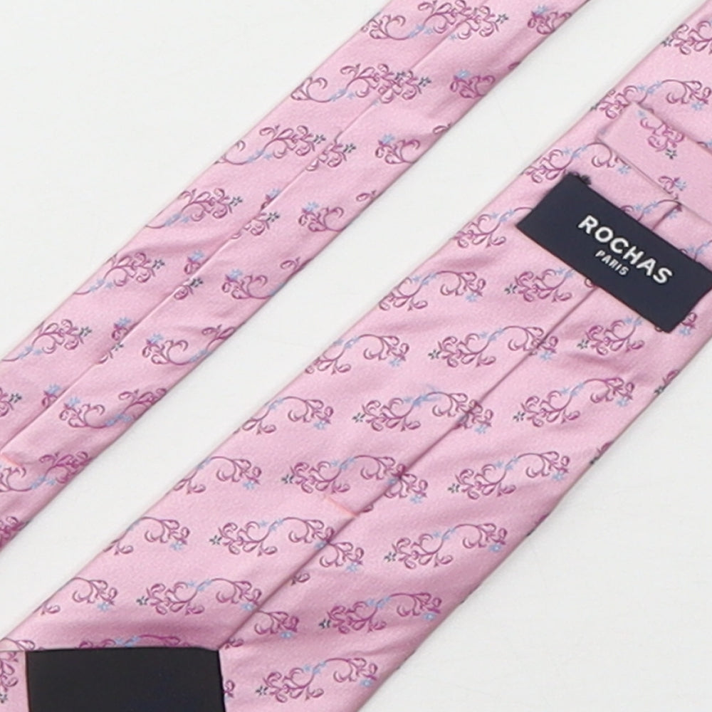 Rochas Mens Pink Paisley Silk Pointed Tie One Size