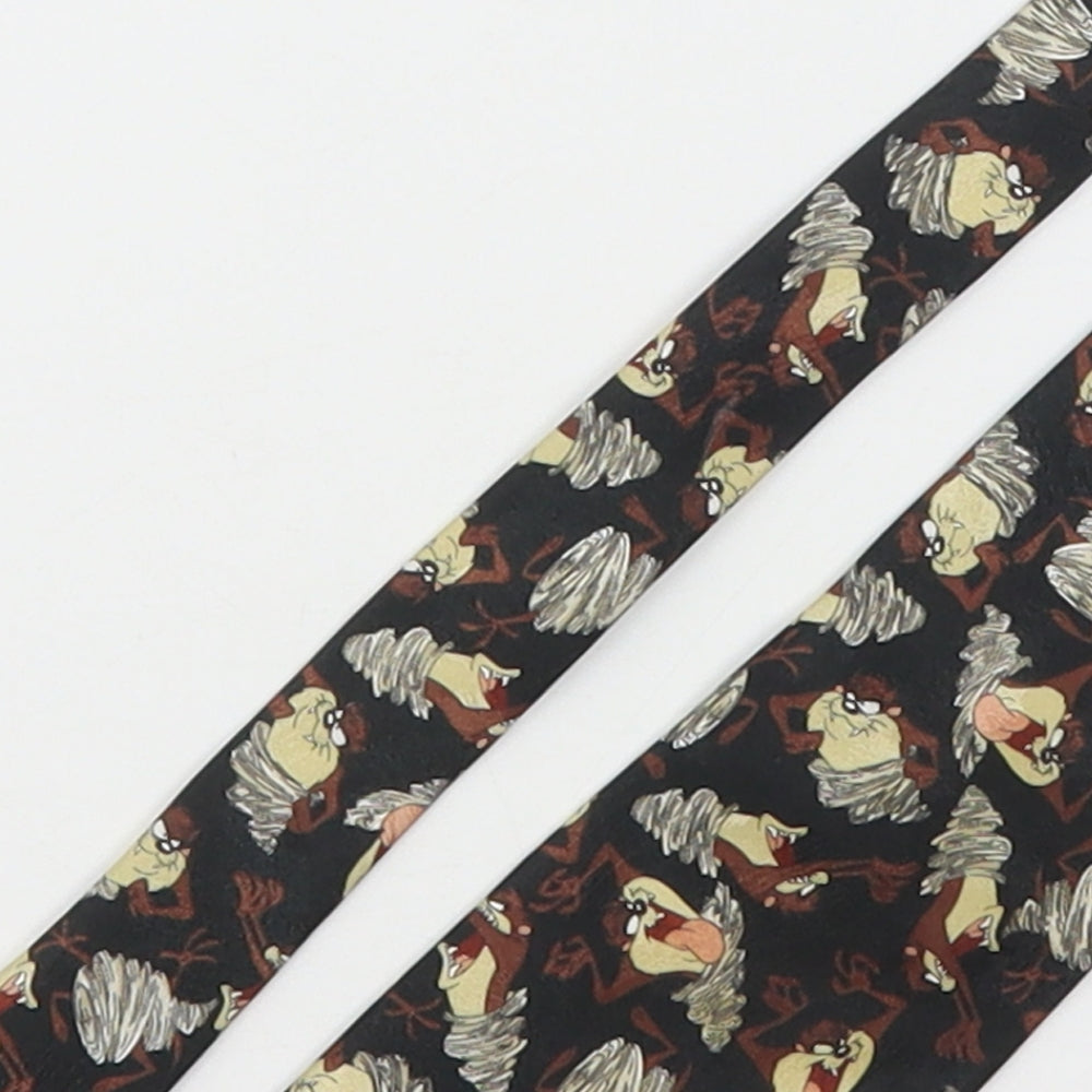 Marks and Spencer Mens Multicoloured Geometric Polyester Pointed Tie One Size - Tasmanian Devil