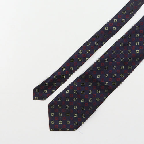 Savoy Taylors Guild Mens Multicoloured Geometric Silk Pointed Tie One Size