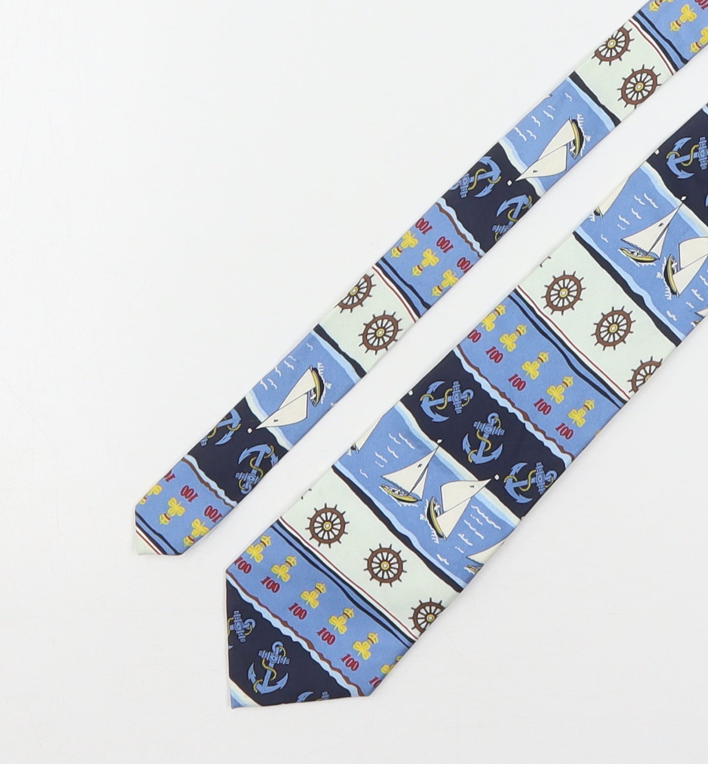 Toye,Kenning & Spencer Mens Multicoloured Geometric Silk Pointed Tie One Size - Sailor