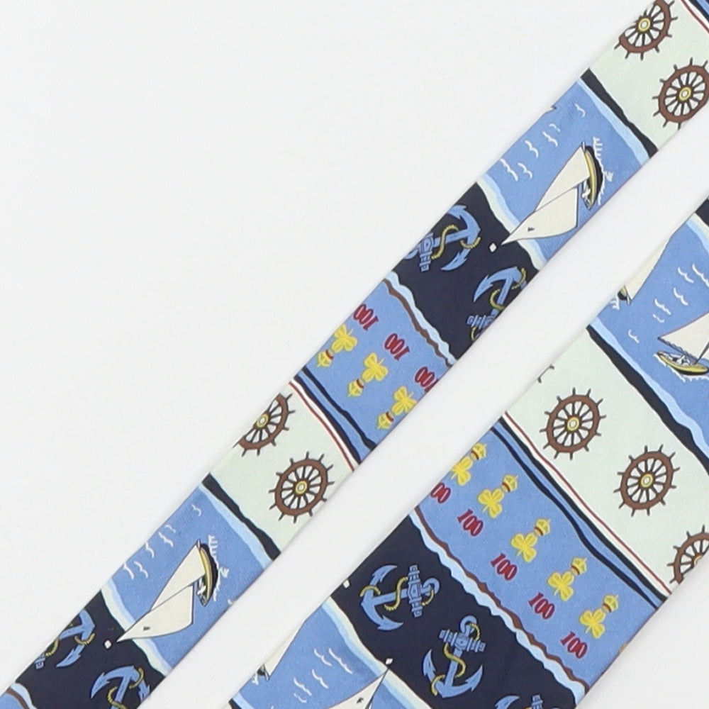 Toye,Kenning & Spencer Mens Multicoloured Geometric Silk Pointed Tie One Size - Sailor