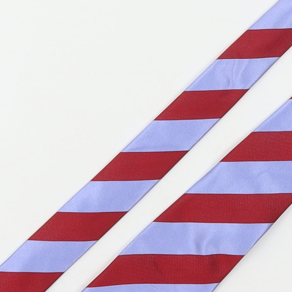 T.M.Lewin Mens Multicoloured Striped Silk Pointed Tie One Size