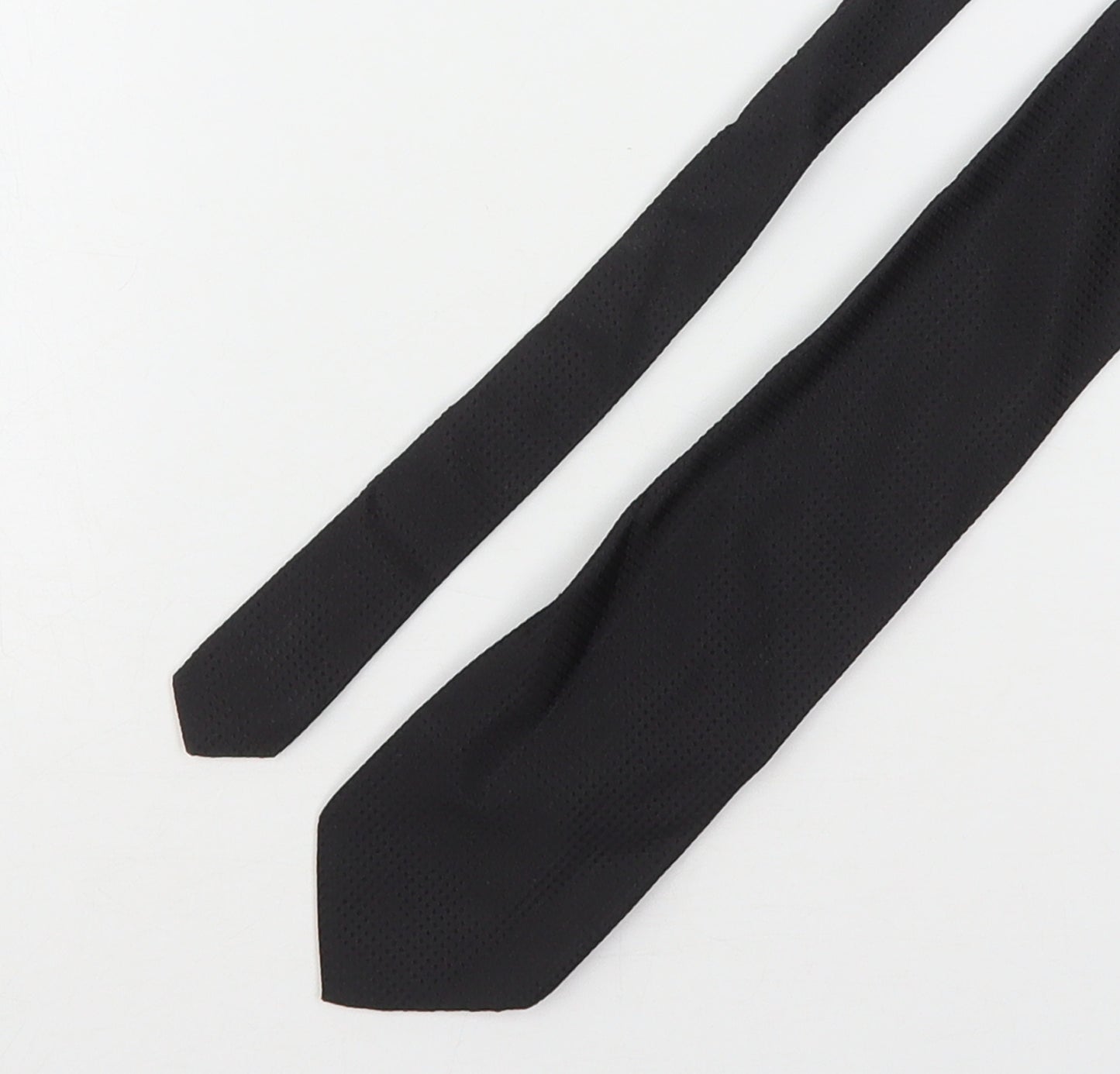 Ciro Citterio Mens Black Grenadine Silk Pointed Tie One Size