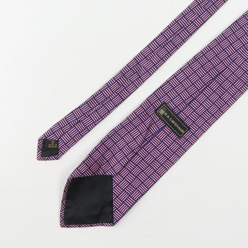C.A Cavebagh Mens Multicoloured Geometric Silk Pointed Tie One Size