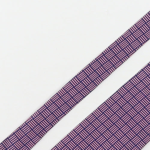 C.A Cavebagh Mens Multicoloured Geometric Silk Pointed Tie One Size
