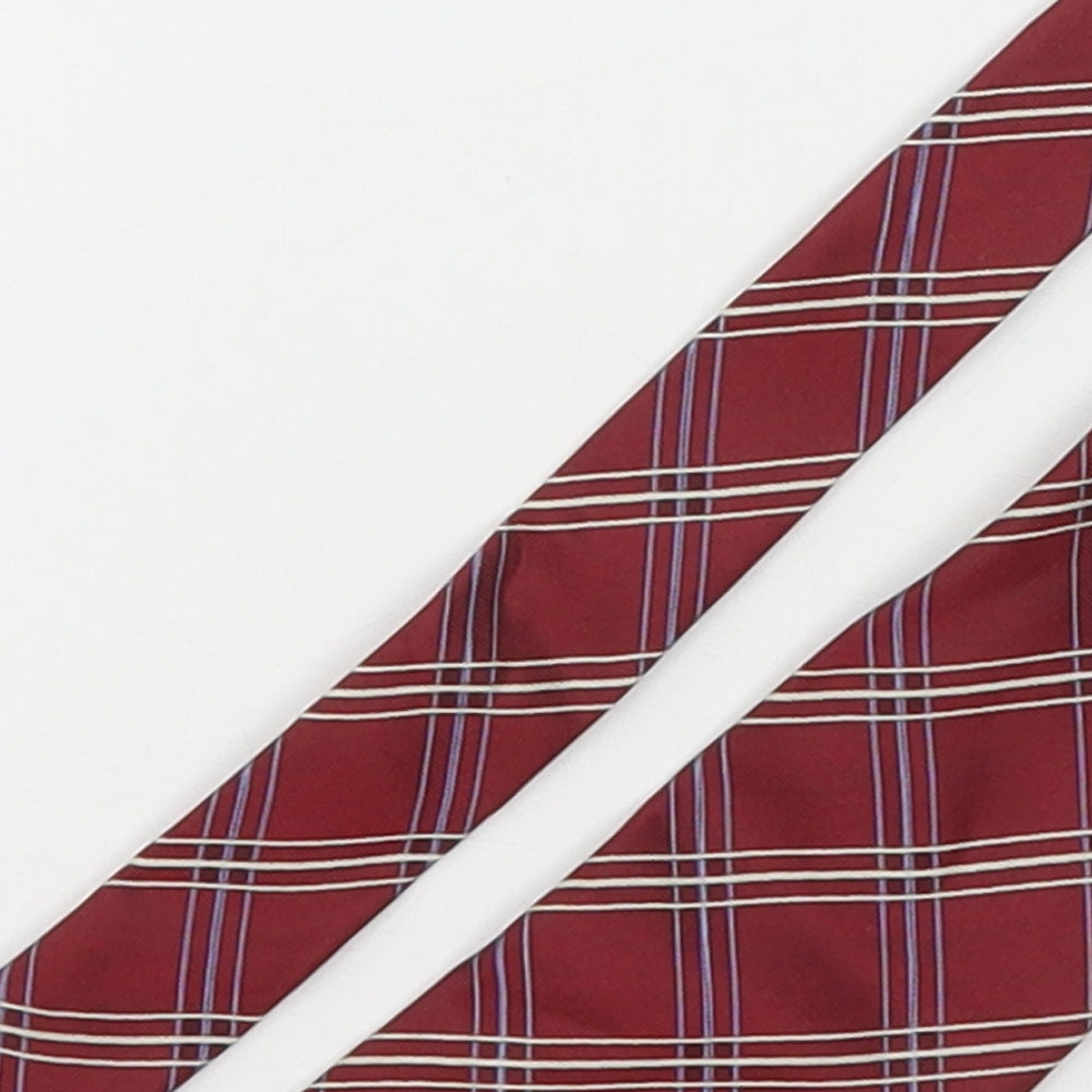 Fellini Mens Multicoloured Plaids & Checks Silk Pointed Tie One Size