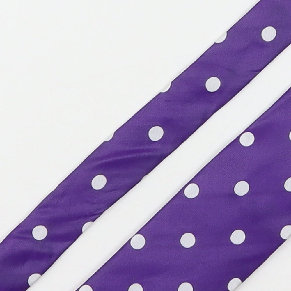 Marks and Spencer Mens Purple Polka Dot Silk Pointed Tie One Size