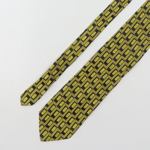 Emilio Lanzetti Mens Multicoloured Geometric Silk Pointed Tie One Size