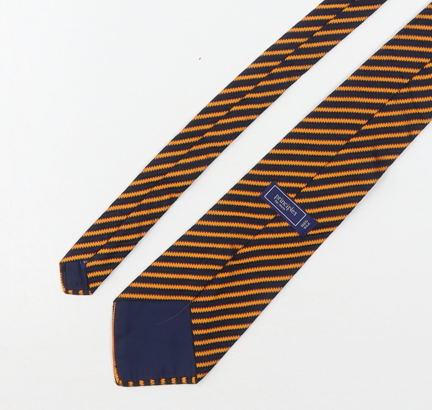 Principles  Mens Multicoloured Striped Silk Pointed Tie One Size