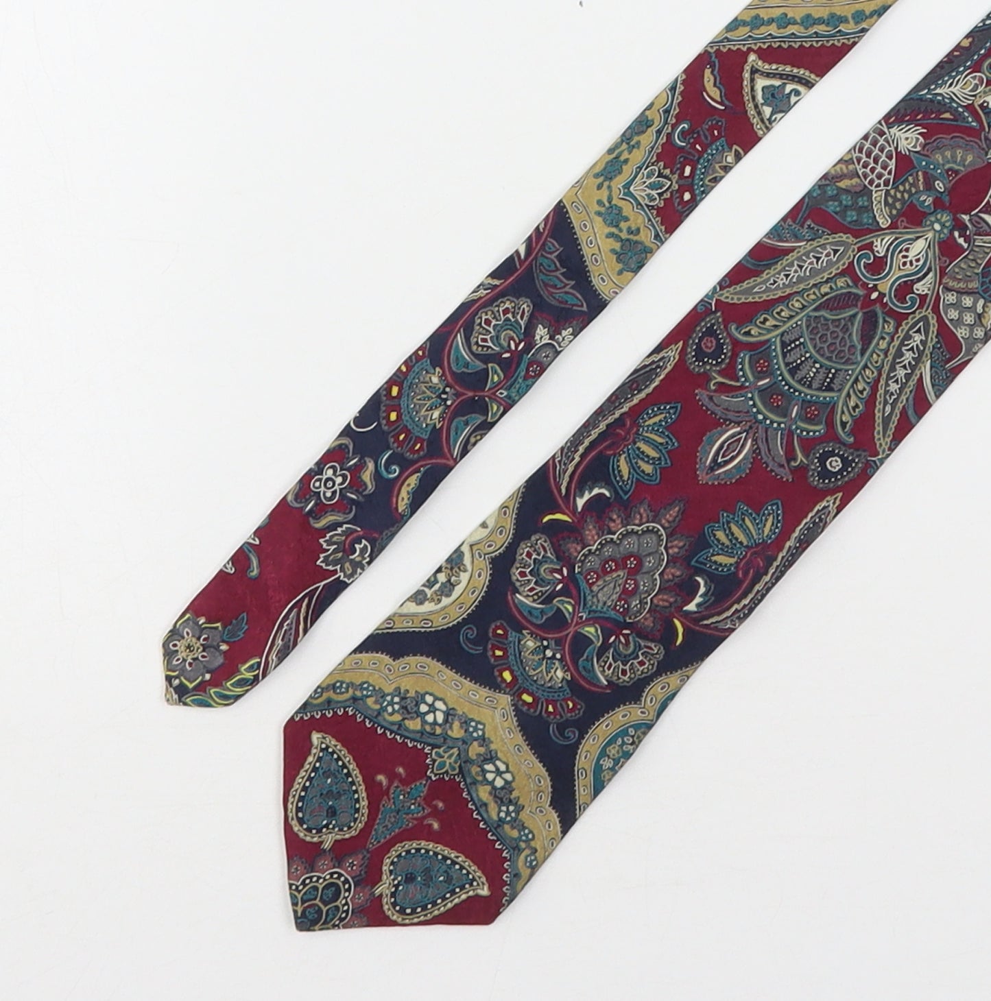 Jose Piscador Mens Multicoloured Paisley Silk Pointed Tie One Size
