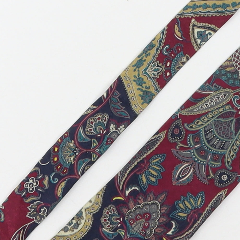 Jose Piscador Mens Multicoloured Paisley Silk Pointed Tie One Size