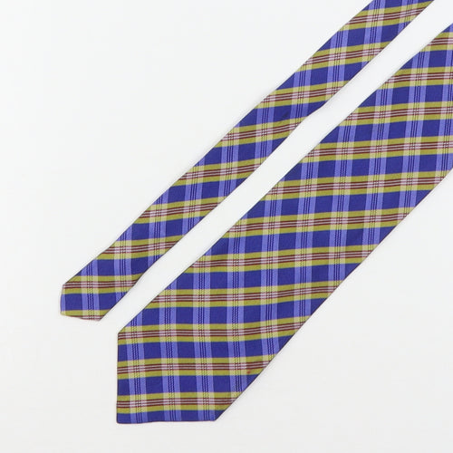 Jonelle Mens Multicoloured Plaids & Checks Silk Pointed Tie One Size