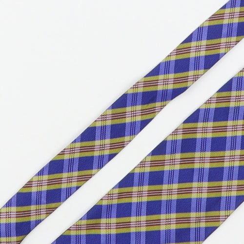 Jonelle Mens Multicoloured Plaids & Checks Silk Pointed Tie One Size
