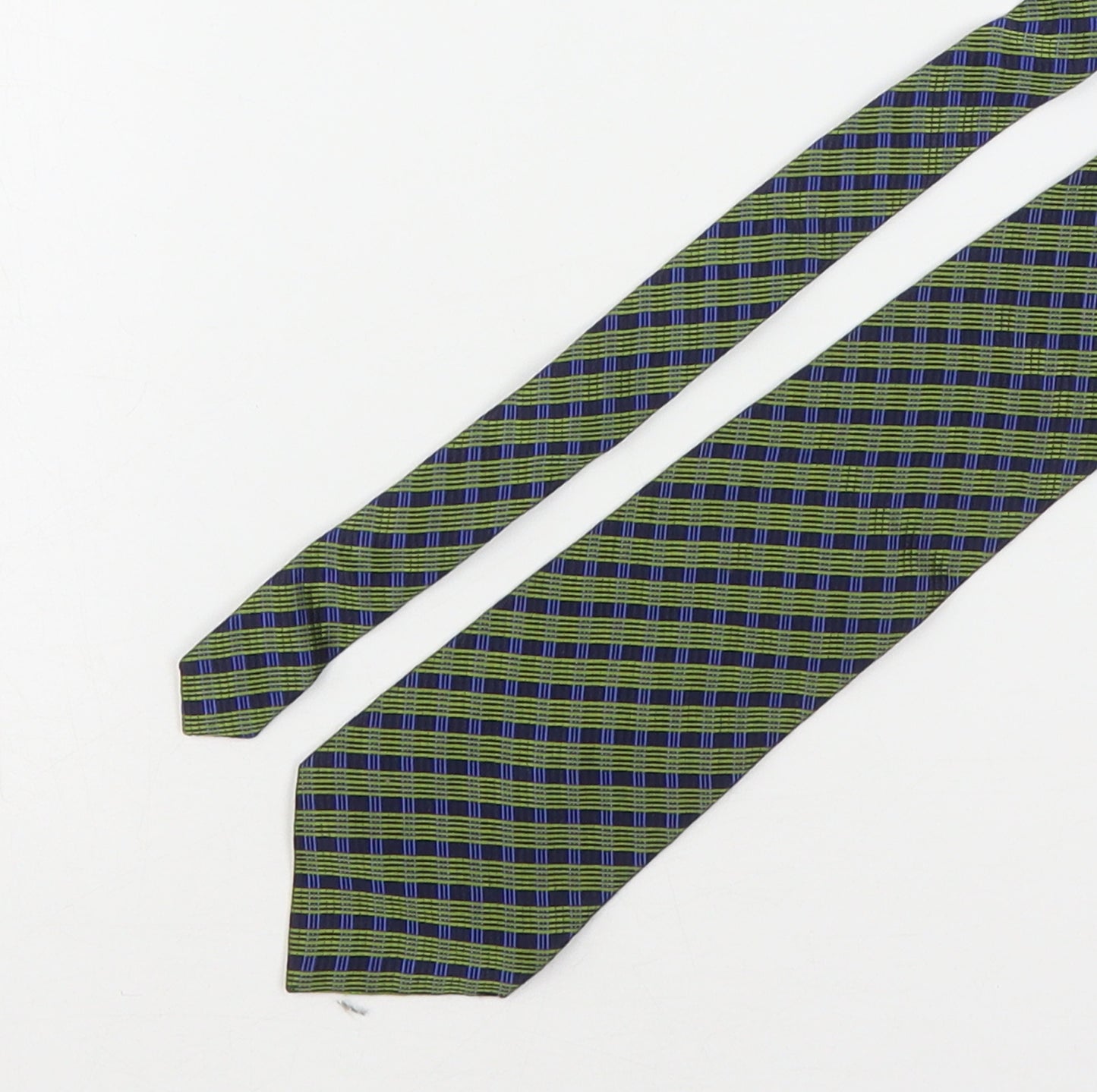 Linea Mens Multicoloured Plaids & Checks Silk Pointed Tie One Size