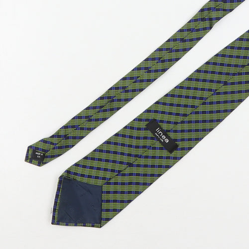 Linea Mens Multicoloured Plaids & Checks Silk Pointed Tie One Size