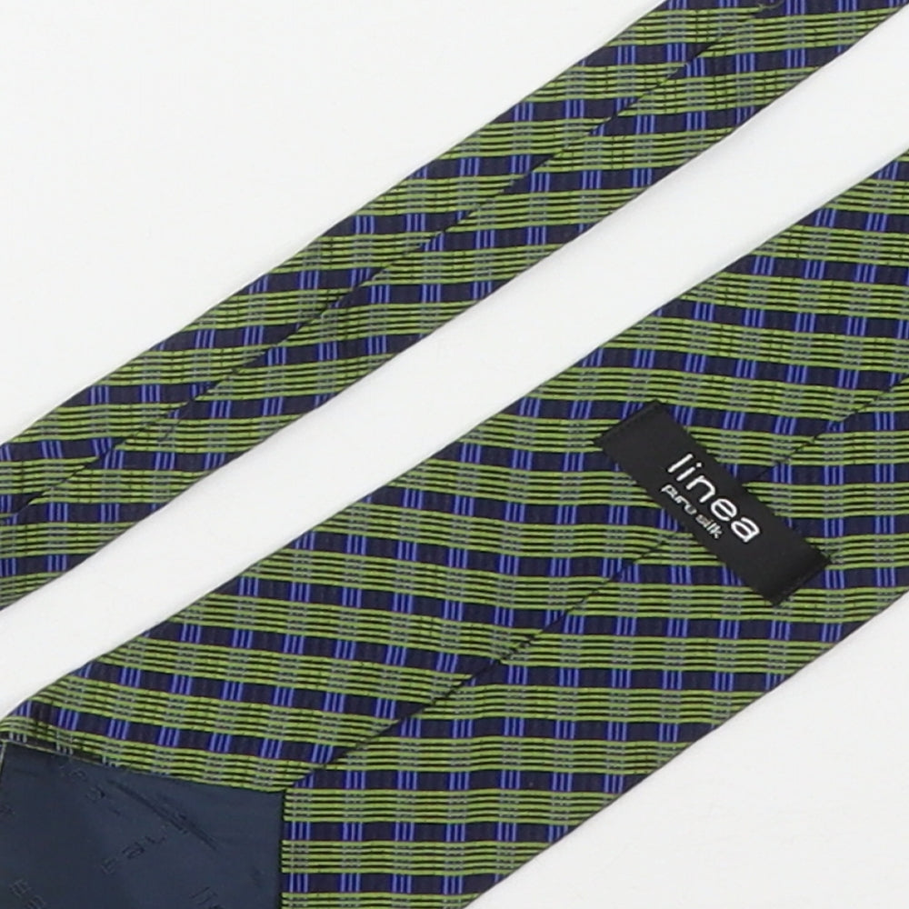 Linea Mens Multicoloured Plaids & Checks Silk Pointed Tie One Size