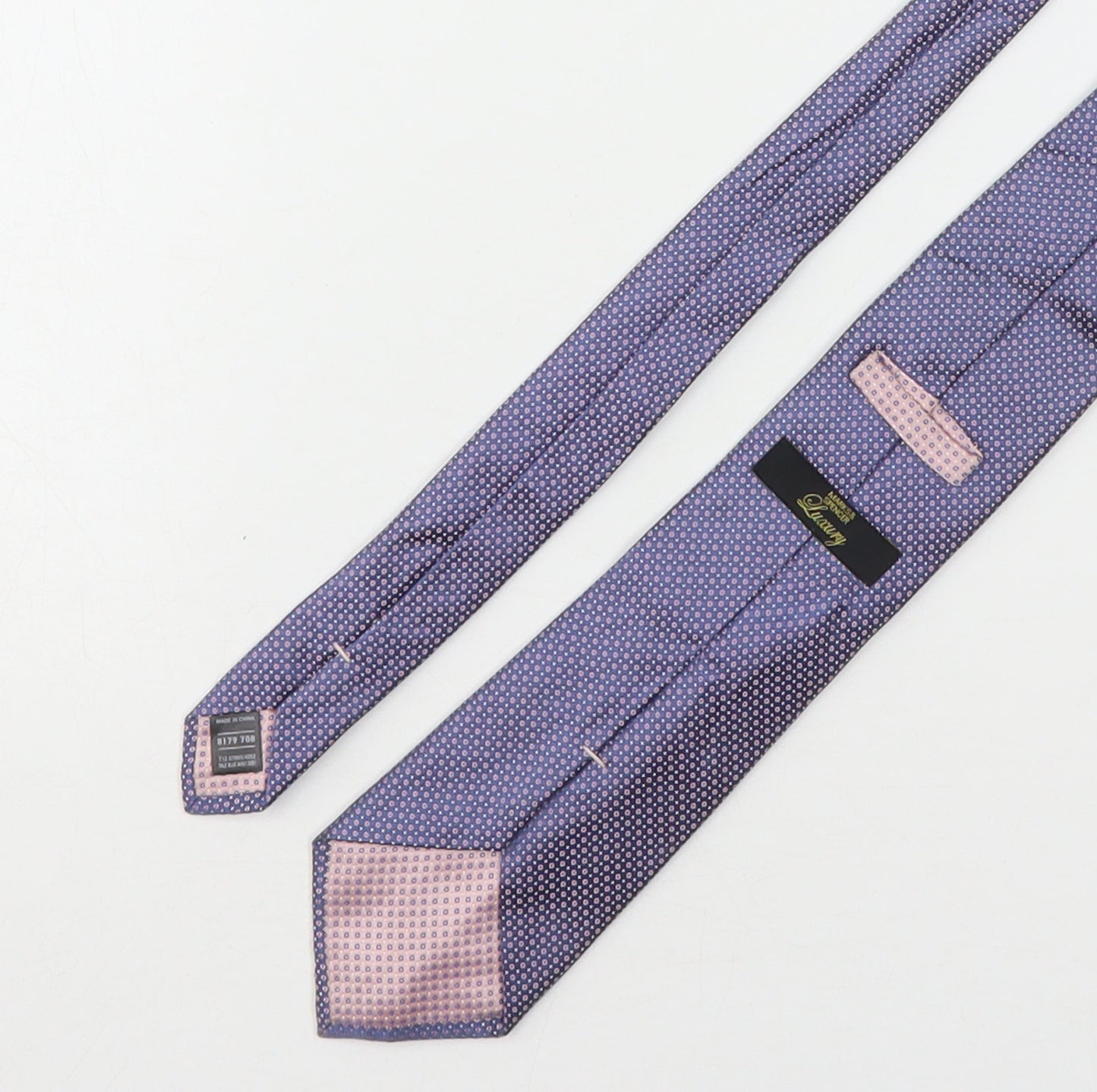 Marks and Spencer Mens Multicoloured Polka Dot Silk Pointed Tie One Size
