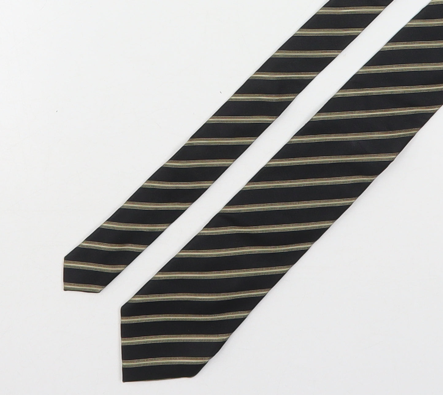 Paul Costelloe Mens Multicoloured Striped Silk Pointed Tie One Size