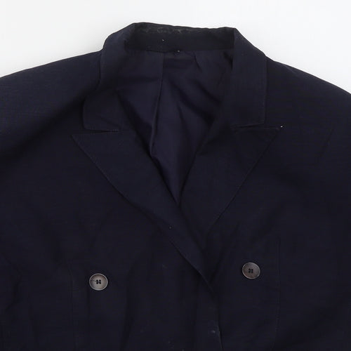 St Michael Womens Blue  Viscose Jacket Suit Jacket Size 16