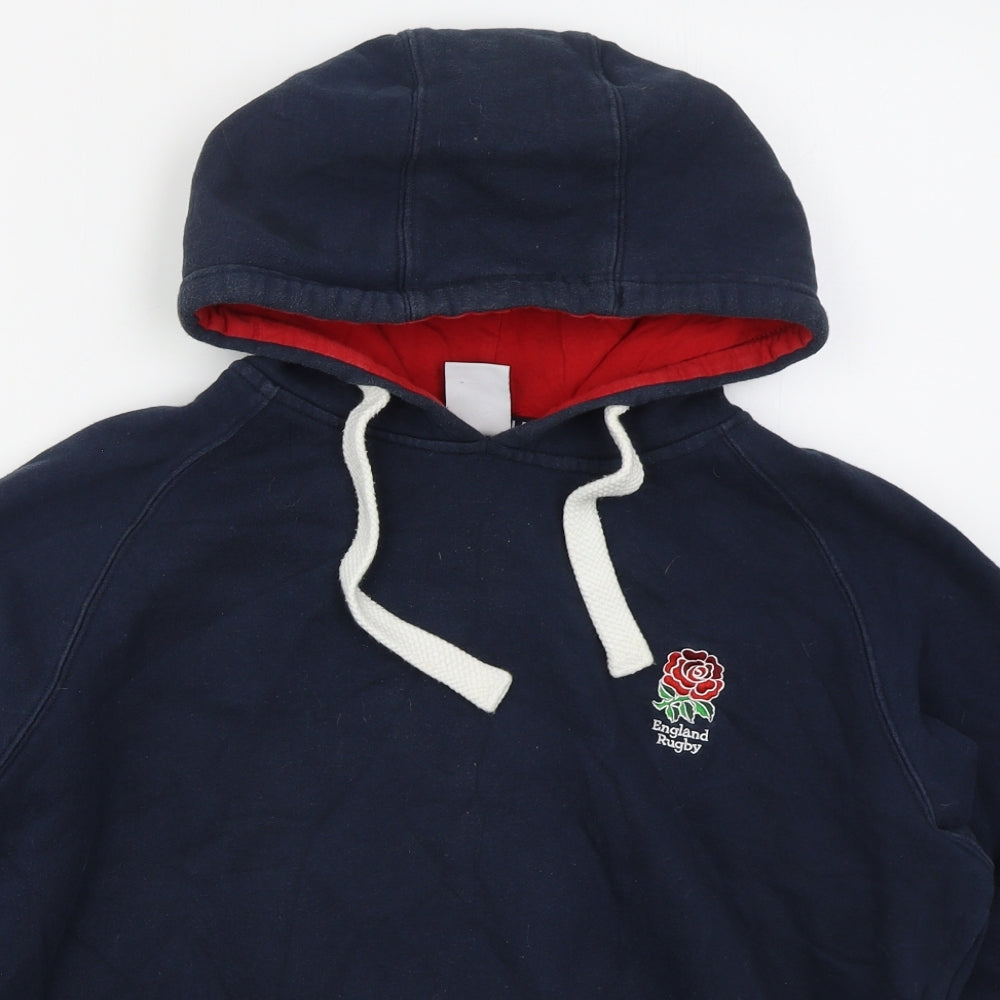 England Rugby Womens Blue  Cotton Pullover Hoodie Size M  Pullover - England Rugby