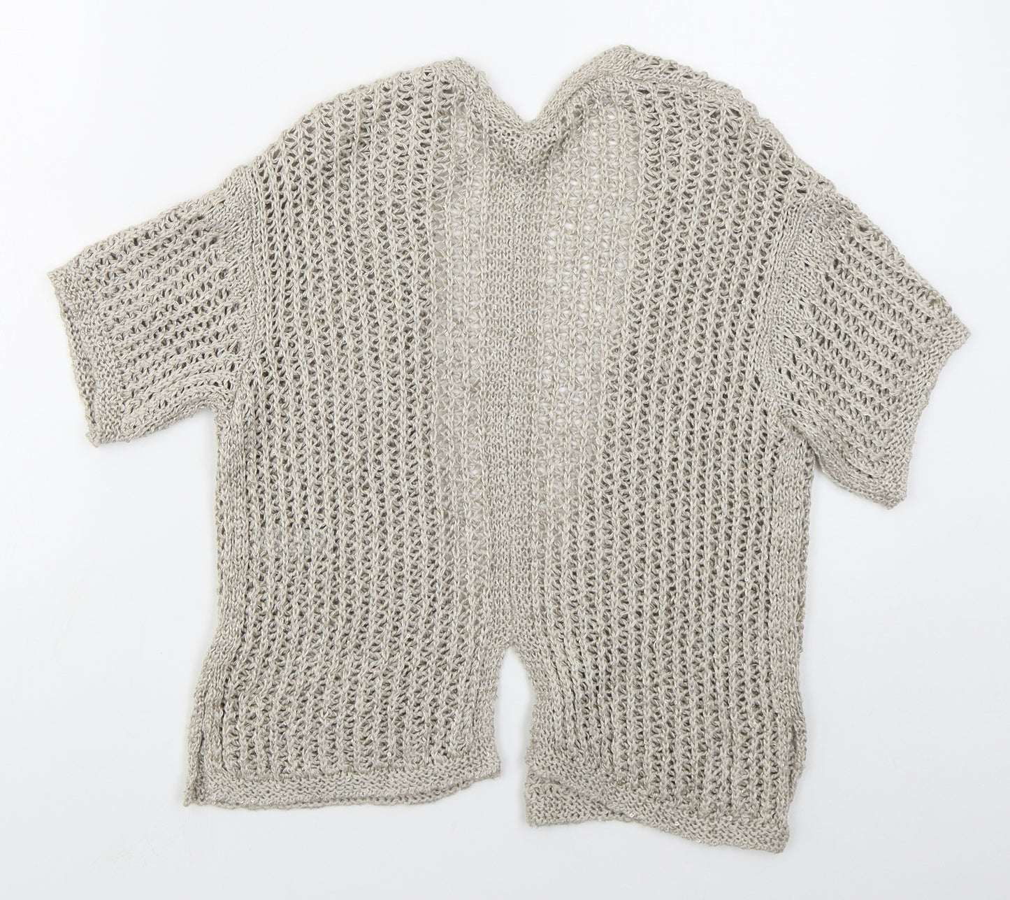 George Womens Beige V-Neck  Viscose Cardigan Jumper Size 10