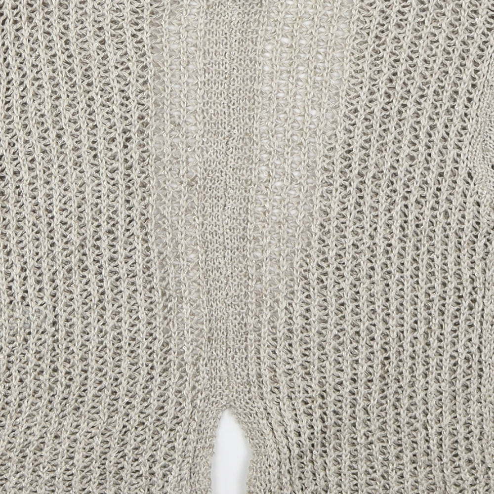 George Womens Beige V-Neck  Viscose Cardigan Jumper Size 10