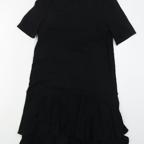 NEXT Womens Black  Viscose A-Line  Size 8  Round Neck Button