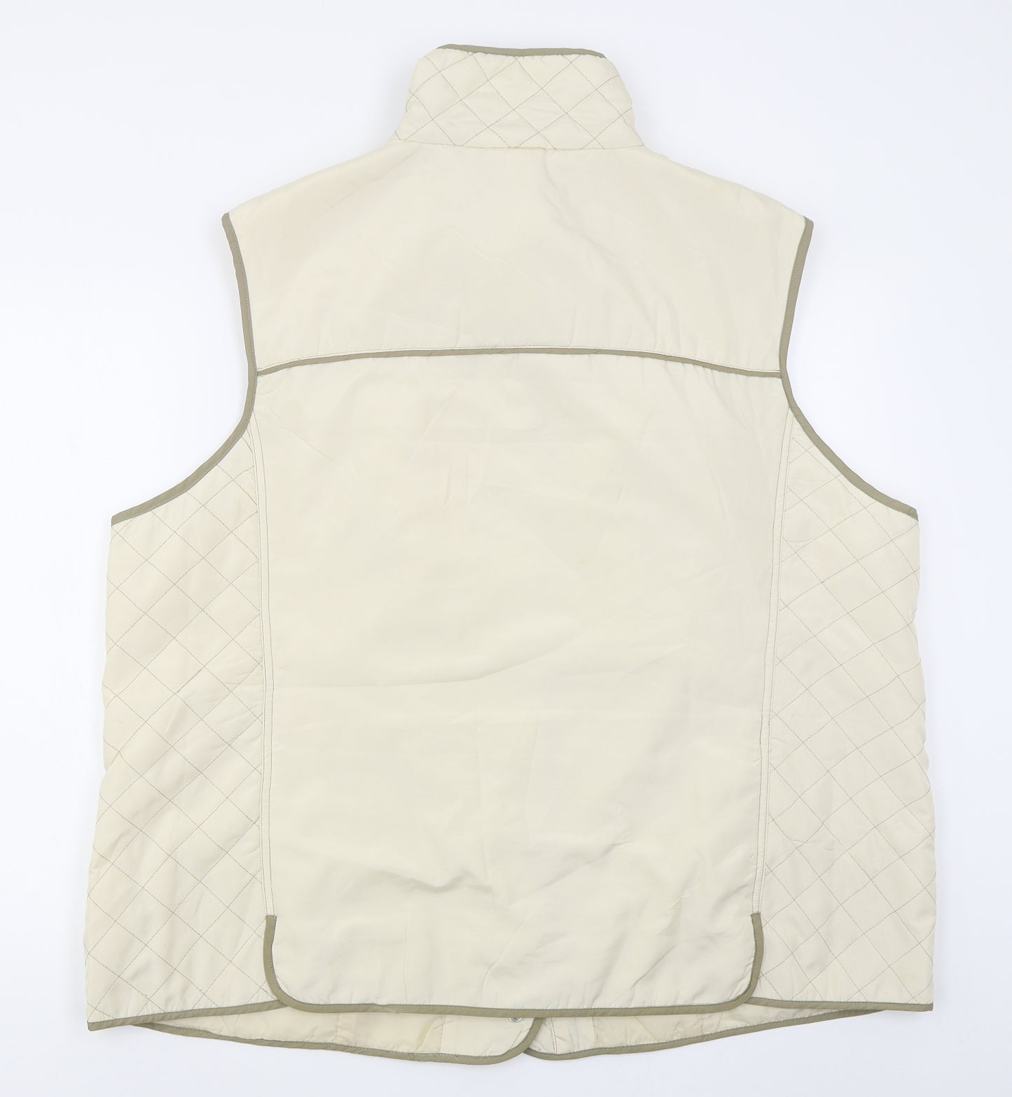 Preworn Womens Beige   Gilet Coat Size 28  Zip