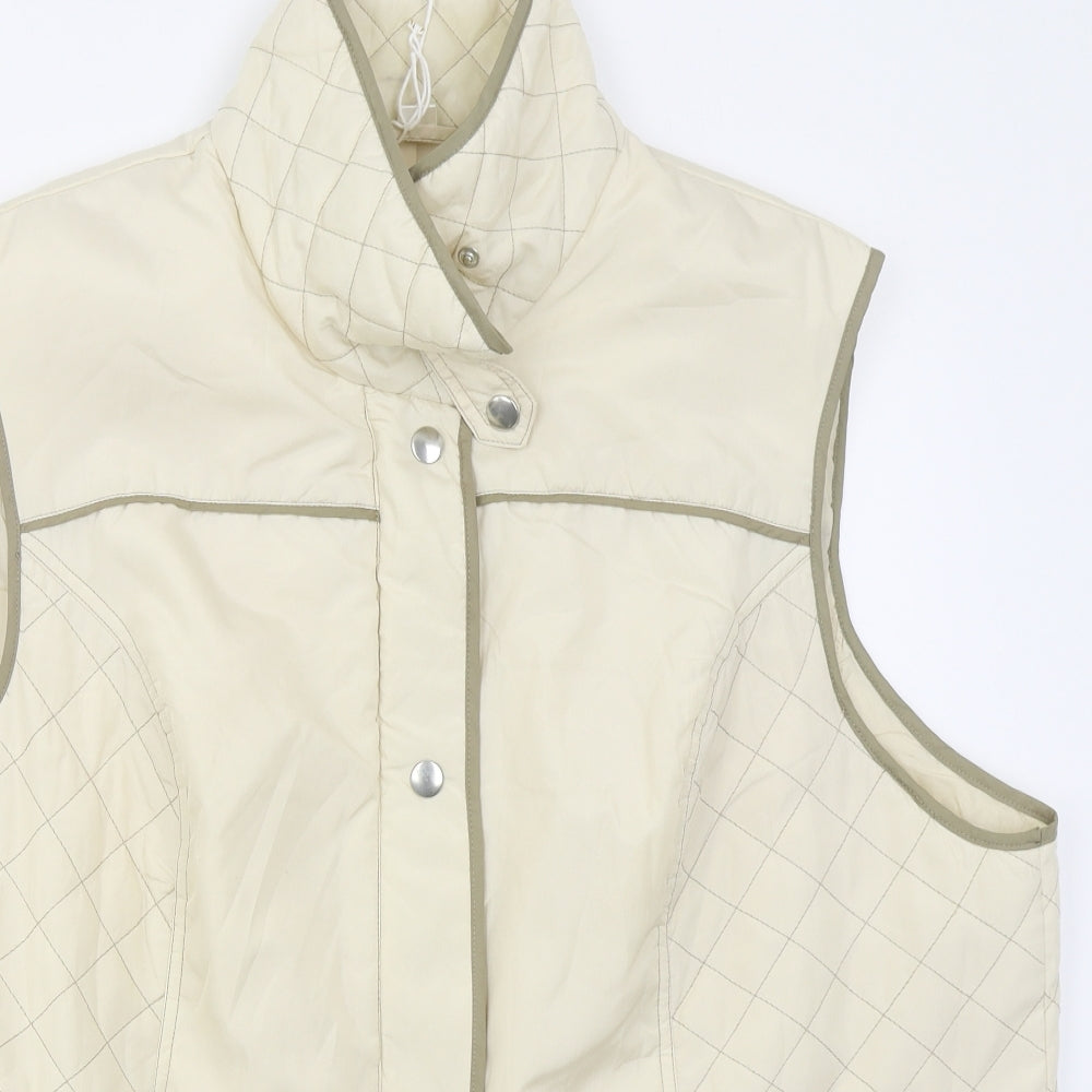 Preworn Womens Beige   Gilet Coat Size 28  Zip
