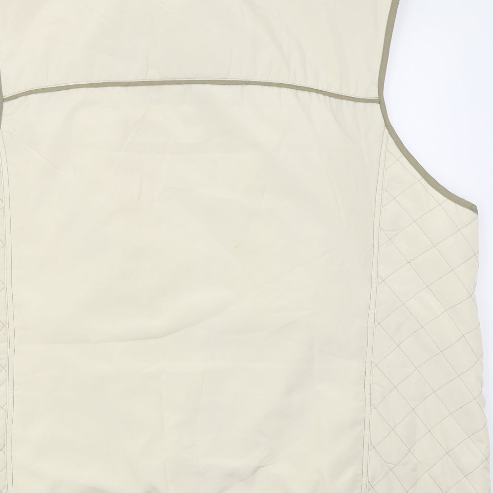 Preworn Womens Beige   Gilet Coat Size 28  Zip