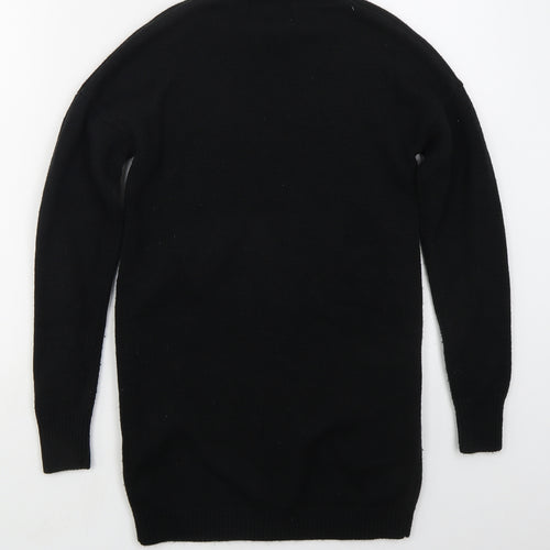 Atmosphere Womens Black Crew Neck  Acrylic Pullover Jumper Size 6   - Happy Holly Days