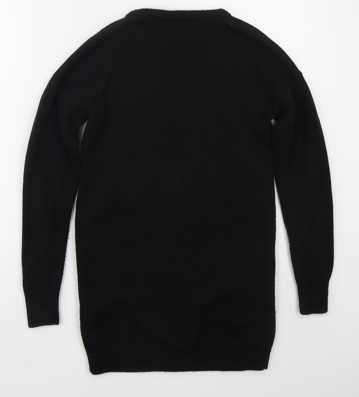 Atmosphere Womens Black Crew Neck  Acrylic Pullover Jumper Size 6   - Happy Holly Days