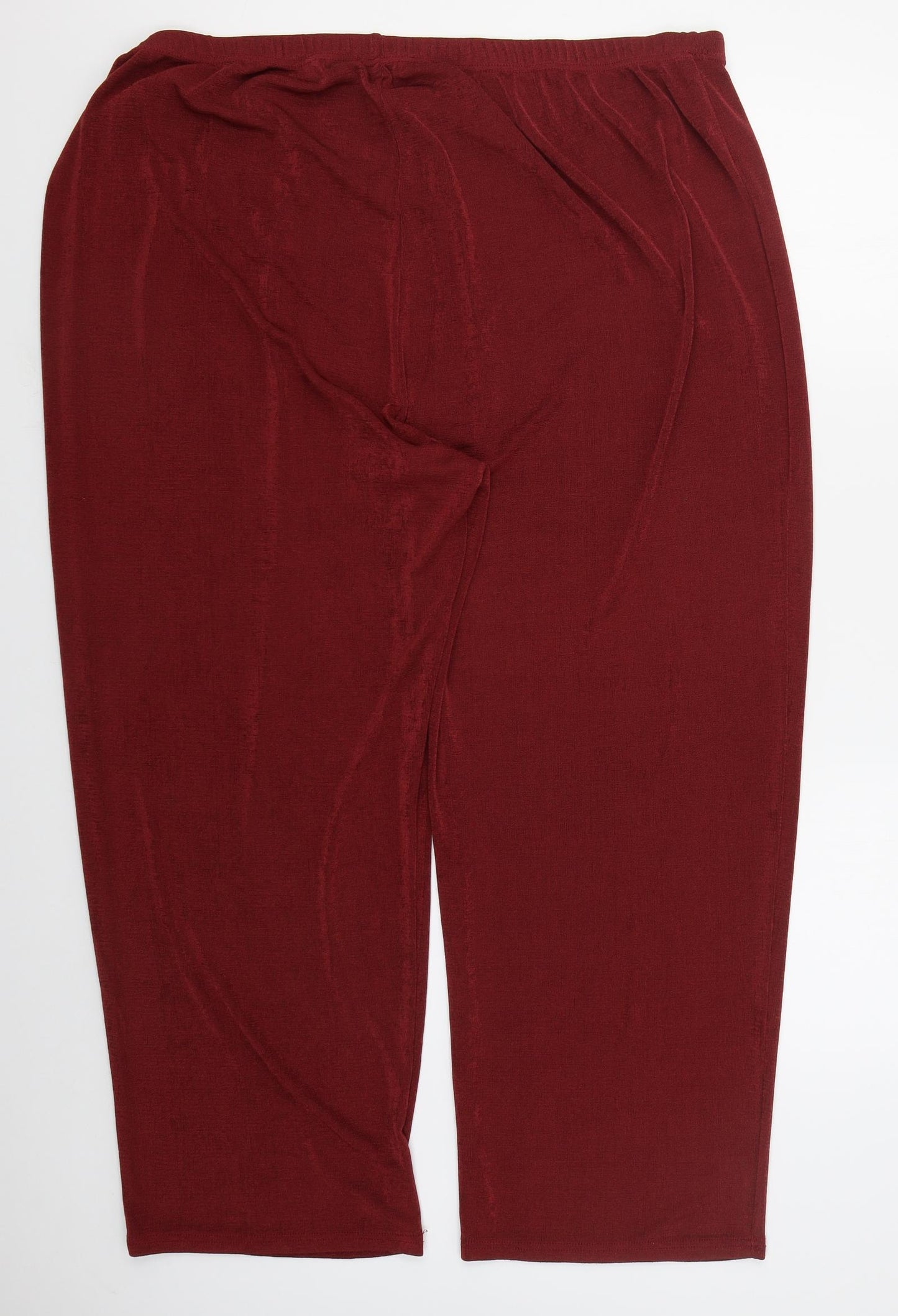 Julipa Womens Red  Polyester Trousers  Size 30 L27 in Regular