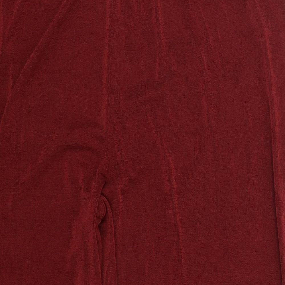 Julipa Womens Red  Polyester Trousers  Size 30 L27 in Regular