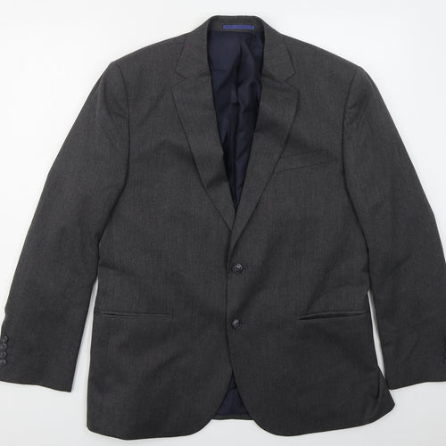Marks and Spencer Mens Grey  Polyester Jacket Suit Jacket Size 42