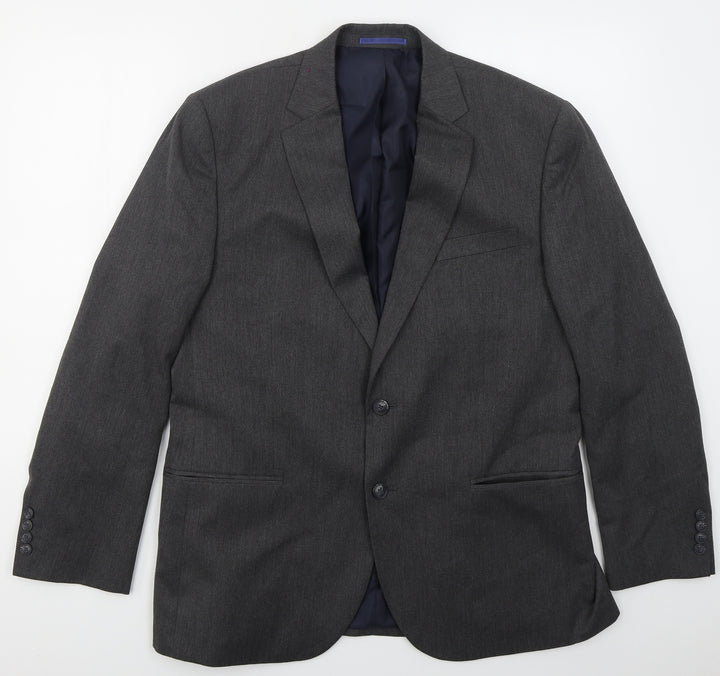 Marks and Spencer Mens Grey Polyester Jacket Suit Jacket Size 42