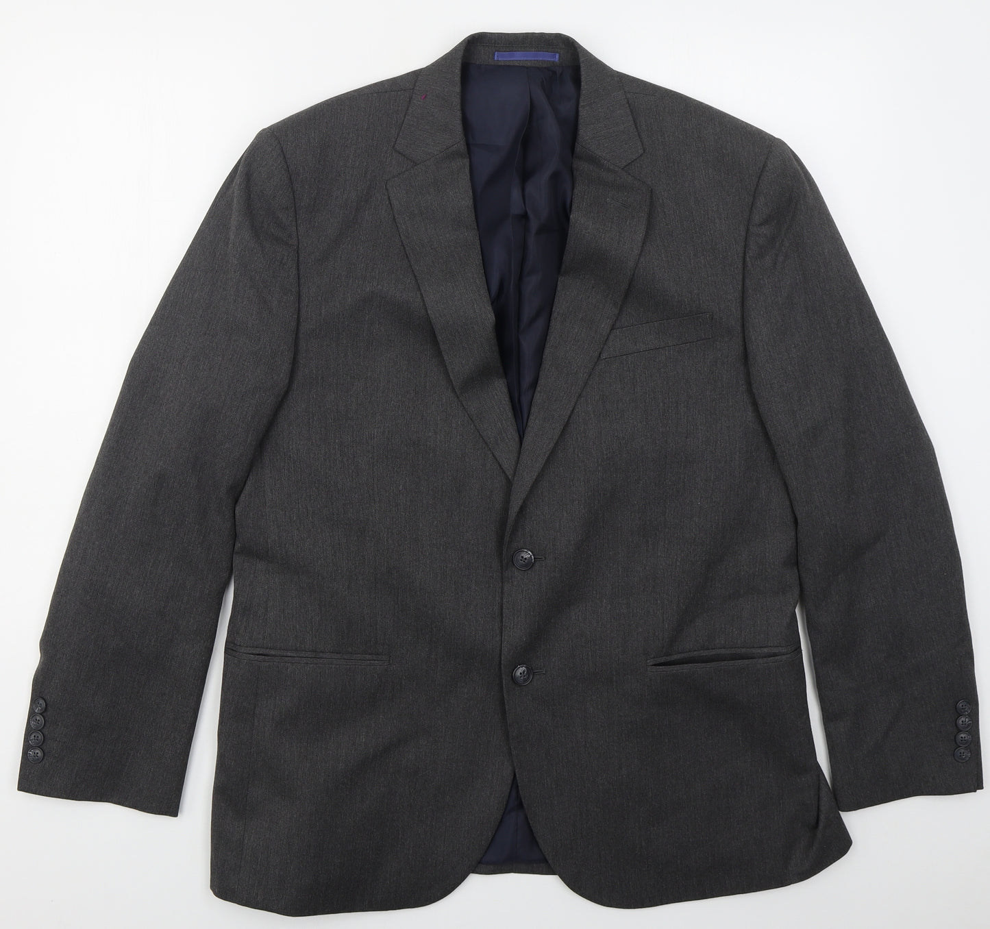 Marks and Spencer Mens Grey  Polyester Jacket Suit Jacket Size 42