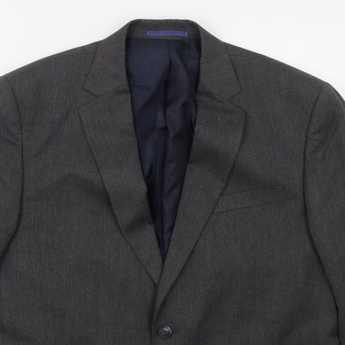 Marks and Spencer Mens Grey  Polyester Jacket Suit Jacket Size 42
