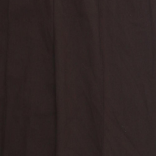 Classic Womens Brown  Polyester Trousers  Size 14 L27 in Regular